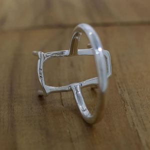 925 argent Sterling cercueil forme 10x17mm bricolage anneau pince métal plaqué pierre broche ensemble prix usine montage composant bijoux - Product Image 3