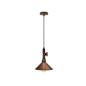 Industrial Vintage Semi Flush Mount Luz de techo Cono Pantalla de metal con bombilla Edison Lámpara de techo Tamaño personalizado Forma Color - Product Image 3