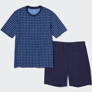 Nueva llegada Camiseta de algodón informal para hombre de verano, conjunto corto, pantalones cortos transpirables de calle, diseño propio personalizado, Conjunto de camiseta de dos piezas - Product Image 1