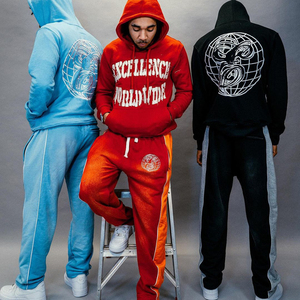 ชุดสเวตเตอร์มีฮู้ดของผู้ชายชุดสเวตเตอร์แบบปะต่อเป็นมิตรกับสิ่งแวดล้อมสำหรับวิ่งจ๊อกกิ้งลำลองสำหรับคุณแม่ฤดูหนาวออกแบบโลโก้ได้ตามต้องการ - Product Image 5