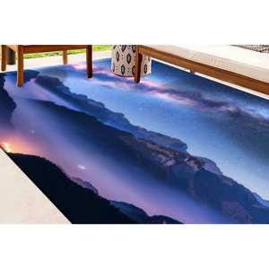 Landscape Printed Rug: <b>Runner</b>, Soft, Galaxy, Above The Clouds, Fog, Gift For Him, Machine <b>Washable</b>, Thick,Velvet Rug - Product Image 4