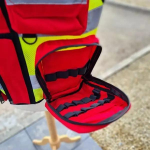 Gilet d'ambulance réfléchissant haute visibilité RABUSH SPORTS RBS-SV-4025 USA à bas prix, multifonctionnel, pour la sécurité extérieure, avec fermeture éclair frontale - Product Image 2
