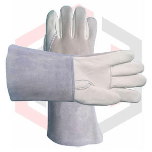 Meilleures ventes Nouvelle Arrivée Gants de Soudage TIG Imperméable en Cuir Pur Matériau sans Silicone Respirant Personnalisable Longueur Anti - Product Image 6
