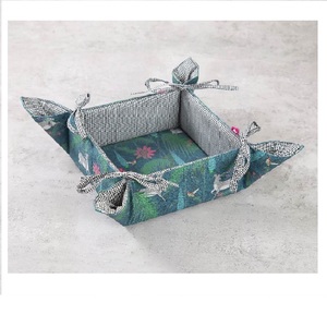 Panier à pain mignon en corde de 100% coton pur de l'usine chinoise, panier de rangement de certificat rectangle GOTS - Product Image 4