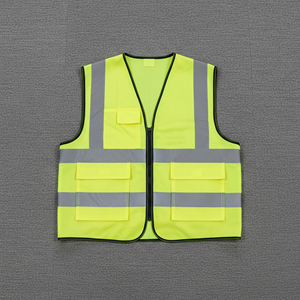 Chaleco de Seguridad Reflectante de Alta Visibilidad ANSI Clase 2, Ajustable, de Malla, para Trabajadores de la Construcción, Impermeable, con LED Intermitente, Personalizable - Product Image 5