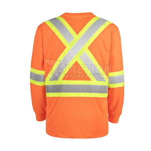 Nueva Camisa de Trabajo Personalizada de Alta Visibilidad, Camisa de Seguridad Reflectante para Trabajo - Product Image 2