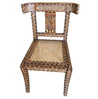Chaise élégante en incrustation d'os, fabrication artisanale en Inde, prix raisonnable, confortable, haute qualité, chaise robuste