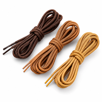 Lacets ronds tressés cirés en gros, classiques marron, beige, jaune pour chaussures habillées, décontractées et bottes OEM ODM Mingjia