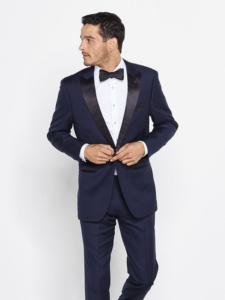 Traje de chaqueta ajustada personalizada para hombre, conjunto de dos piezas, de boda, Formal, con solapa y esmoquin, 3 uds. - Product Image 2