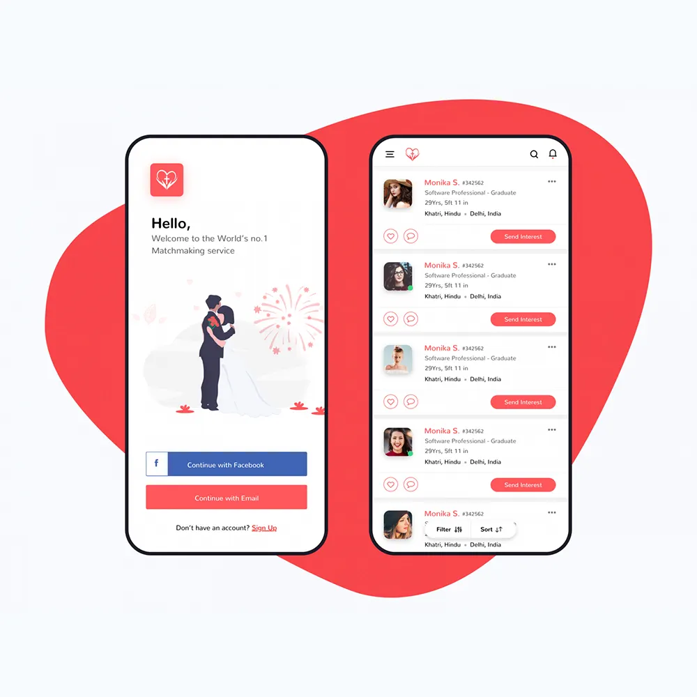 Het Beste Online Dating-App-Ontwikkelingsbedrijf Biedt Een Aangepaste Tinder-Achtige Dating Mobiele App-Service.