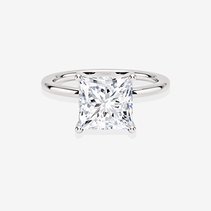 Bague de fiançailles solitaire en diamant de laboratoire taille princesse, or 9 carats avec or jaune 9 carats et platine, style hip-hop, certifiée IGI - Product Image 3