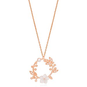 Collier avec pendentif rond à fleurs, fait à la main, en argent Sterling 925, Collection d'été, vente en gros, offre spéciale - Product Image 6