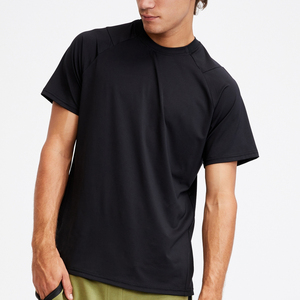 Wholesale Men's Formal Cotton Regular Fit T-Shirts Loose Fit Heavy Knitted Fabric Custom 3D <b>Logo</b> for Solid Pattern - Product Image 6