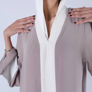 Robe Abaya Musulmane Décontractée Modeste à Manches Longues pour l'Été, Vêtements Islamiques pour Femmes, Conception Personnalisée, Service OEM, Vente en Gros, Séchage Rapide - Product Image 5