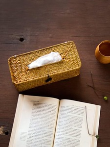 Boîte à mouchoirs en herbe de mer, rectangulaire, tissée à la main, boîte de rangement écologique, décoration naturelle pour la maison et la maison, vente en gros du Vietnam - Product Image 4
