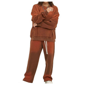 Chándales de pantalones acampanados con lavado ácido para hombre, ropa de calle personalizada de fabricante de Pakistán, chándales Unisex Vintage de piedra 500GSM - Product Image 1