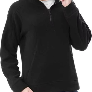 Polaire coupe ajustée de grande taille pour hommes, manches longues, confortable, couleur unie, hiver, chaud, tissage tricoté, anti-rétrécissement, avec logo personnalisé - Product Image 5