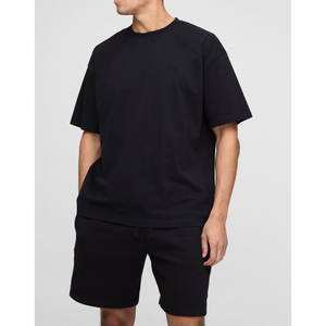 ชุดกีฬากางเกงขาสั้น2ชิ้นของผู้ชายชุดเสื้อยืดและกางเกงขาสั้นผ้าคอตตอน100% ออกแบบโลโก้ฤดูร้อน - Product Image 6