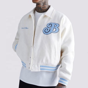 OEM personalizado Chenille bordado parches de lana de la escuela secundaria Bomber béisbol Letterman Varsity chaqueta para los hombres de la Universidad - Product Image 1