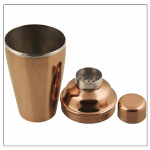 3-Piece 500ml Mini Bar <b>Shaker</b> <b>Set</b> Stainless Steel Metal <b>Cocktail</b> <b>Shakers</b> with Copper Finish for Bartenders & Home Use - Product Image 3