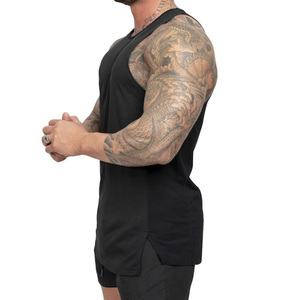 Wholesale Custom Logo Cotton Gym Sleeveless Tank Top for <b>Men</b> Fitness Workout Muscle <b>Stringer</b> Pakistani Design - Product Image 5