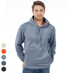 Sudadera de invierno de franela 2025 para hombre, cuello de tortuga de algodón pesado, diseño liso de gran tamaño con bordado personalizado de costilla gruesa - Product Image 5