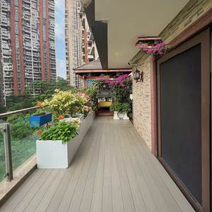 Co-đùn rắn decking bột gỗ + PE + Phụ gia hồ bơi WPC Composite boong - Product Image 2