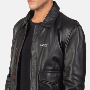 Vêtements décontractés saison d'hiver col personnalisé vestes en cuir à la mode pour hommes/nouveau design vestes en cuir à la mode pour hommes - Product Image 5