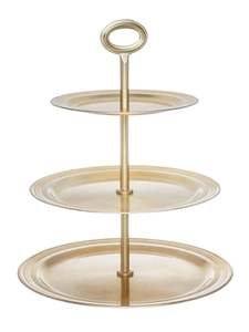 Présentoir à gâteaux en métal au design moderne avec motifs en relief fini or pour hôtels et restaurants - Product Image 5