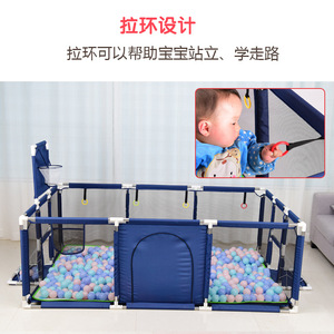 Parc de jeu intérieur personnalisé pour enfants, barrière de sécurité multifonctionnelle pour bébés et tout-petits, 120x120cm, en tissu, pour les 0-4 ans - Product Image 3