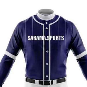 Uniforme de baseball léger et confortable, impression réfléchissante par transfert thermique, respirant, grande taille, vêtements de sport pour adultes, 100% polyester - Product Image 3