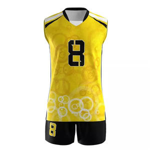 Sublimación personalizada Impreso Logo Hombres Mujeres Color sólido Sin mangas Uniforme de voleibol A la venta ahora - Product Image 5