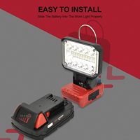Luz de batería portátil de 20W, 2000LM y 7 pulgadas para m18 con puerto de carga USB y tipo C, luz de trabajo de inundación LED, batería compatible