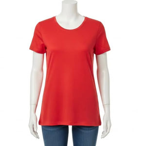 Camisetas de Cuello Redondo de Secado Rápido para Mujer, Tejidas, de Poliéster, Transpirables, Ligeras, Informales, para Uso Diario, al por Mayor - Product Image 3