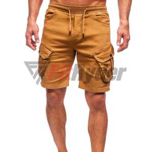 Pantalones cortos de chándal sólidos informales de calle alta para hombre, pantalones cortos Cargo de tela de punto transpirable de secado rápido de alta calidad con cierre de cordón OEM - Product Image 6