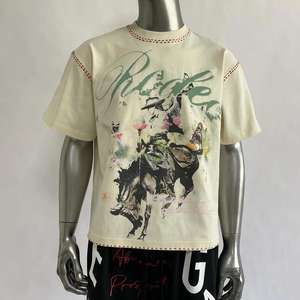 T-shirt Homme Long Coupe Ample Surdimensionné Vintage Imprimé 3D Anti-Rides avec Épaule tombante - Product Image 3