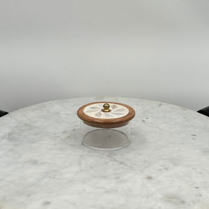 Juego de Quemadores de Incienso de Madera Hechos a Mano con Bandeja con Incrustaciones de Madera, Tapa Ventilada y Frasco Acrílico, Decoración de Aromaterapia para Meditación en el Hogar - Product Image 3