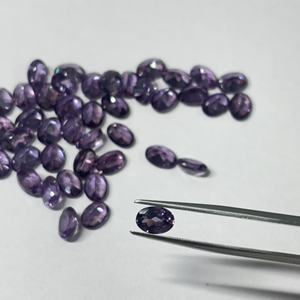 Pierre d'Alexandrite de laboratoire pour la fabrication de bijoux, pierres précieuses d'Alexandrite en vrac, vente chaude, coupe ovale, création en laboratoire - Product Image 3