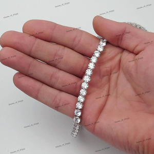 Collar de Tenis con Diamante Moissanite de Corte Redondo, Plata de Ley 925 para Mujer, Regalo de Boda - Product Image 2