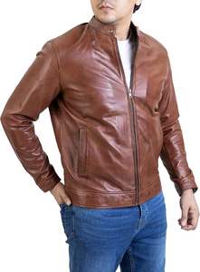 Veste en cuir véritable durable de style High Street pour hommes, disponible en différentes couleurs au prix de gros - Product Image 3