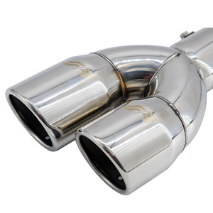 Terminal redondo de 63 mm, doblemente inclinado, desplazado, de acero inoxidable - Product Image 3