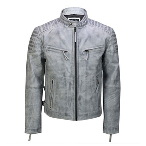 2025 chaqueta de cuero de manga larga para hombre de color personalizado cuello levantado estilo callejero invierno impermeable transpirable Premium OEM - Product Image 1
