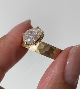 Anillo de compromiso de moissanita corte pera 1,00 CT, anillo de bodas solitario, anillo de Maribel, alianzas de boda, joyería fina - Product Image 2