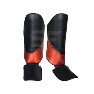 Protège-tibias de boxe pour l'entraînement et le combat avec mousse haute densité et sangles sécurisées Protège-tibias de boxe durables - Product Image 1
