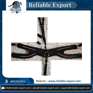 Plastron de cheval en cuir or rose avec raccords en cristal Logo personnalisé Utilisation de l'équitation d'Inde - Product Image 2