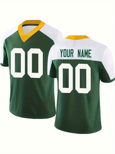 Camiseta de Fútbol Americano Personalizada al por Mayor para Hombre, Manga Corta, Transpirable, de Malla Cosida, Talla Grande, Servicio OEM - Product Image 6