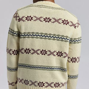 Mens <b>vintage</b> patterned crew neck <b>sweater</b> - Product Image 2