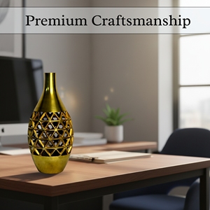 Assured Quality Handcrafted Aluminum Finish Handmade Lightweight Rust Resistant Flower <b>Vase</b> for Modern Classic Interiors - Product Image 6