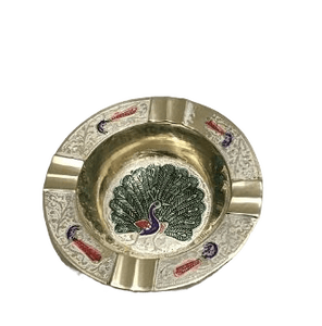 Cendrier de luxe en laiton doré et métal cendriers personnalisés pour cigarettes et cigares acier inoxydable logo personnalisé d'extérieur vintage - Product Image 4