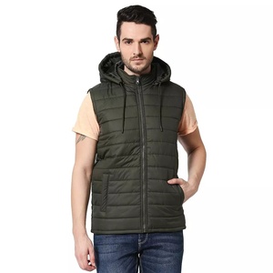 Doudoune d'hiver pour homme avec rembourrage thermique, col montant et fermeture éclair, manteau léger isolé pour temps froid - Product Image 1